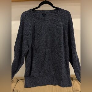 J. Crew Men's Lambswool Charcoal blue Crew Neck Sweater